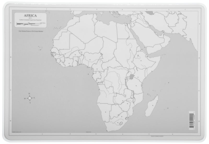 Painless Learning Africa Map Placemat, 12 x 17 1/2 inches - Image 2